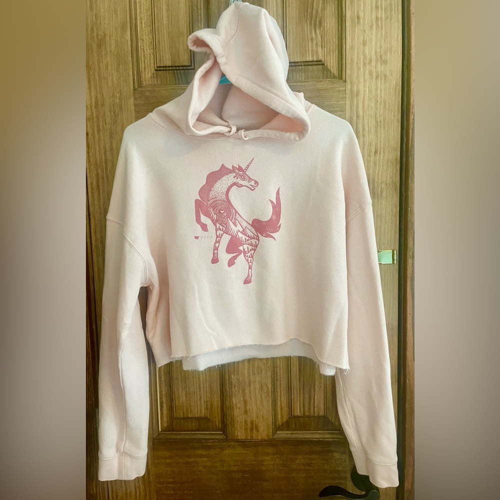 Unique Local  Artist Crop Hooded Sweatshirt